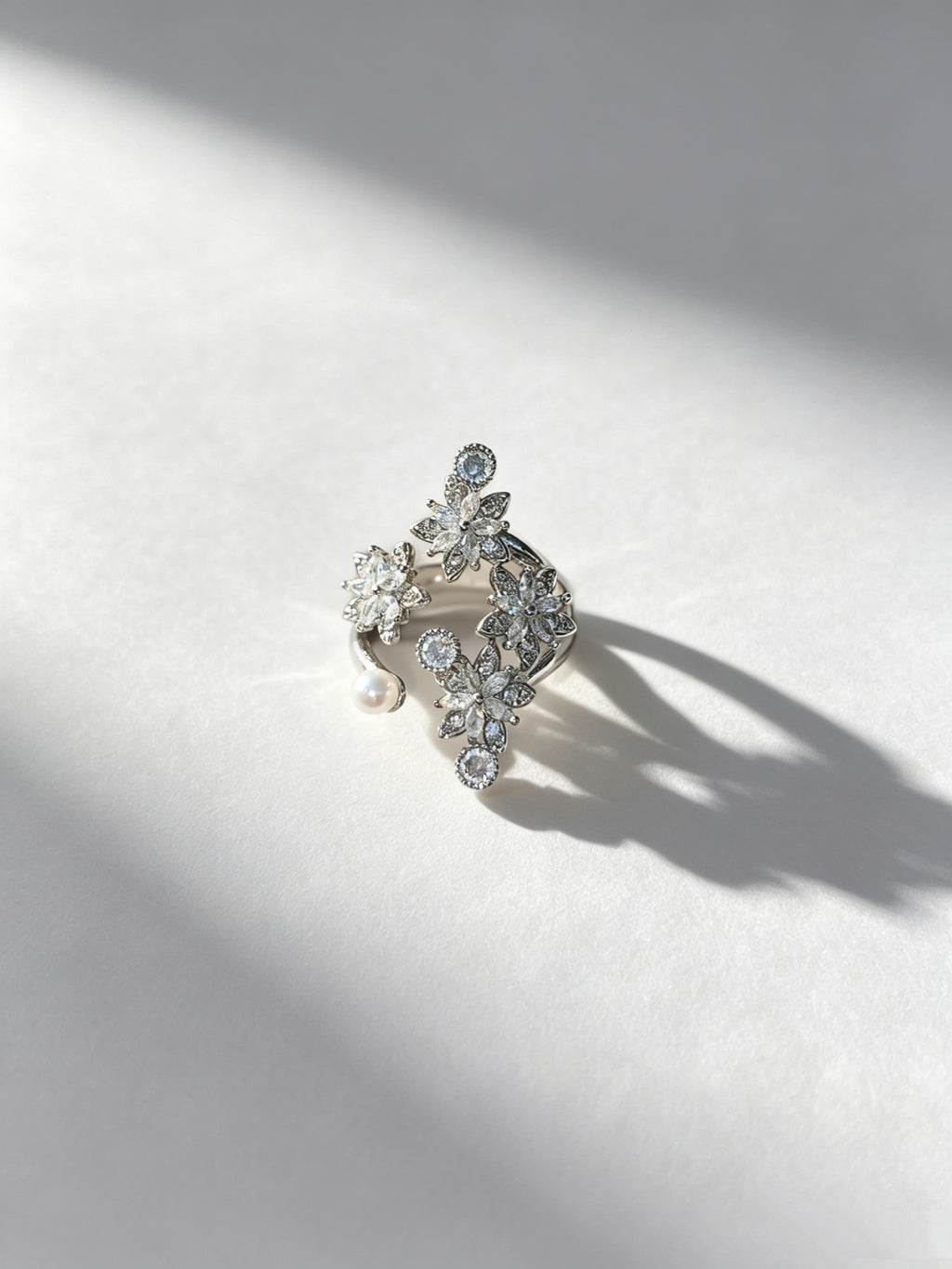 Floral Whisper Pearl Ring